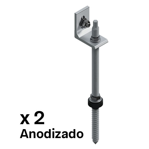 SUNFER S01-250-L-A Tornillo con fijacion L anodizado para madera/hormigón (2PCS) - Sunfer